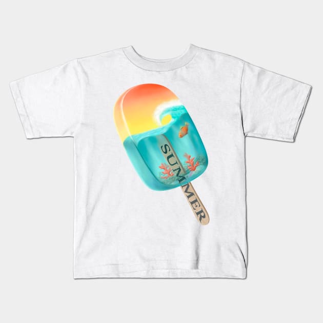 Hello Summer Kids T-Shirt by Jalexsun